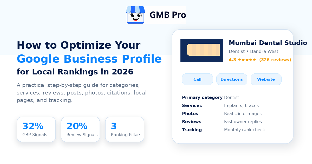 How to Optimize Your Google Business Profile for Local Rankings (2026 Guide) featured image
